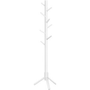 Solid Wood Coat Rack, Free Standing Tree-Shaped Coat Rack with 8 Hooks, 3 Height